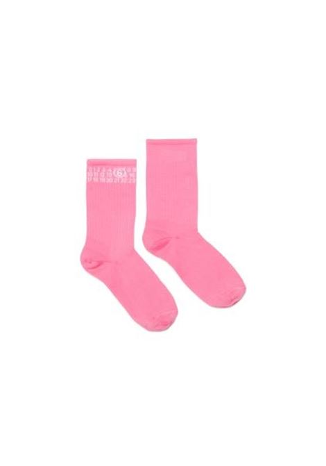 Calzini a costine con logo MM6 KIDS MAISON MARGIELA | M60571 MM045M6300